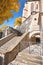 Staircase on the side of Cathedral and Severi-Church in Erfurt, Thuringia, Germany