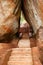 The staircase on Sigiriya (Lion\'s rock) is an ancient rock