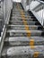staircase sity street gray yellow