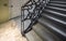 Staircase, staircase in a modern house. Iron decorative railings.