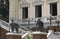 The staircase & the statues of The Grand Palace in Bangkok, Thailand, Asia