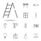 staircase, sunrise icon. construction icons universal set for web and mobile