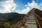 Staircase to Viewpoint on Kelimutu Volcano, Flores.