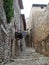 Staircases of stones of the medieval suburb of Sermoneta in Italy.