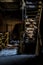 Staircases with Yellow Handrails in Abandoned Power Plant in New York