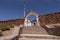 Stairs and archway leading to the Church in the Atacama Desert