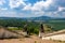 The stairs with baroque statues of Jesus Christ overlooking the landscape