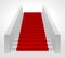 Stairs with bright red carpet