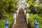 Stairs in Buddhist rock temple in Mulkirigala, Sri Lanka