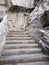 Stairs carved in stone rock