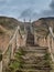 Stairs on the cliffs at Bovbjerg beach in Denmark