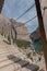 Stairs in the Congost de Mont-rebei gorge in Catalonia, Spain in summer 2020