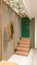 Stairs, door, christmas bell, and mistle toe