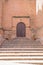 Stairs and door in Church San Mateo in Banos de la Encina