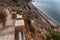 Stairs down to the nudist beach La Joya, in Torrenueva Costa, Granada, long and quite steep stairs until you reach the cove. Costa