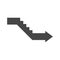 Stairs down vector simple icon, Downstairs icon