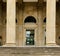 Stairs and entrance columns in front of the entrance door to the building of the Lower Saxony state parliament