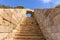 Stairs in the Fortaleza de La Mola, the biggest European fortresses built in the 19th century on