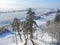 Stairs going from hill to Nemunas river, Lithuania