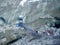 Stairs going to the entrance of the Mer de Glace cave, Chamonix, France