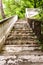 Stairs going upwards with green background