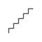 Stairs icon vector. Line upstairs symbol.
