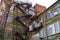 Stairs in inner yard of old houses in Old Tbilisi, Georgia