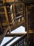 The stairs inside the Goethe Tower, Goetheturm, in Frankfurt, Ge