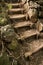 Stairs in japaneese garden Sankei-en