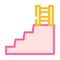 stairs and ladder construction color icon vector illustration