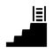 stairs and ladder construction glyph icon vector illustration