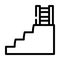 stairs and ladder construction line icon vector illustration