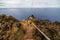 Stairs leading down to the beach and Atlantic ocean, Madeira, Portugal