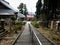 Stairs leading from Okunoin Shishinkaku to Minobusan Ropeway station on the grounds of