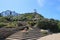 Stairs leading to the lighthouse of Cape Point. Cape of Good Hope, South Africa.