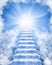 Stairs made of clouds to heaven