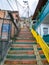 Stairs in a poor neighborhood, Medellin, Colombia