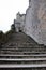 The stairs of the Saint Michael\'s Mount. Normandy, France.