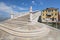 The stairs of the seventeenth century bridge Vigo in Chioggia, Venice Italy