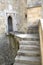 Stairs and a small bridge go to a mysterious door in Burg Kreuzenstein