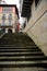 Stairs in Square of Trigo - Praza do Trigo in the historic center of Ourense Orense, Galicia, Spain