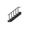 Stairs, stairwell, up icon. Vector illustration, flat design