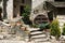 Stairs of stone in the old village of Sainte-Enimie i