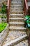 Stairs stone path in garden