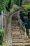 Stairs street in so called Treppenviertel lit. stairs quarter in Hamburg Blankenese, Germany