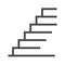 Stairs Thin Line Vector Icon