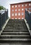 Stairs to an apartment block