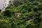 Stairs to climb Seongsan mountain in Jeju Island, South Korea