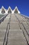 Stairs to the entrance of Museu de les Ciencies Principe Felipe in Valencia, Spain