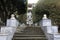 Stairs to Fountain Goddess Night in Gurzuf Park